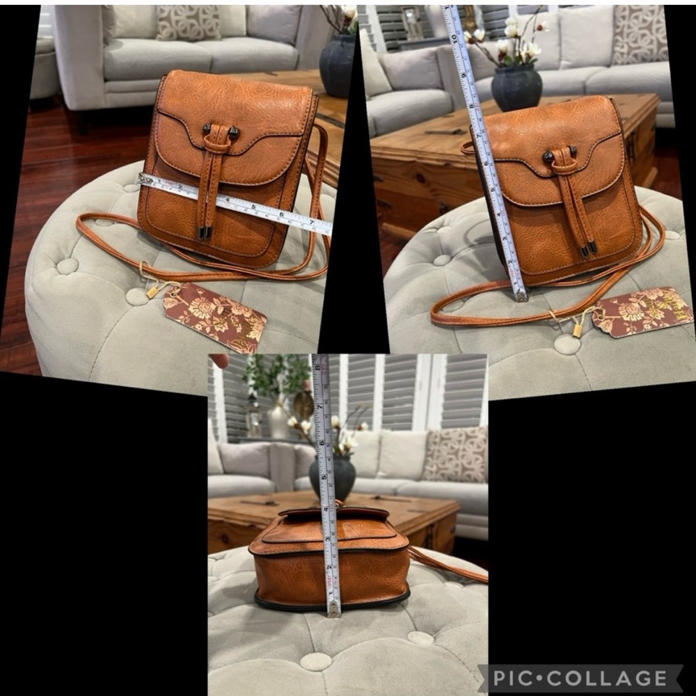 Sam & Hadley Cognac Crossbody/Shoulder Bag NWT - Picture 10 of 10